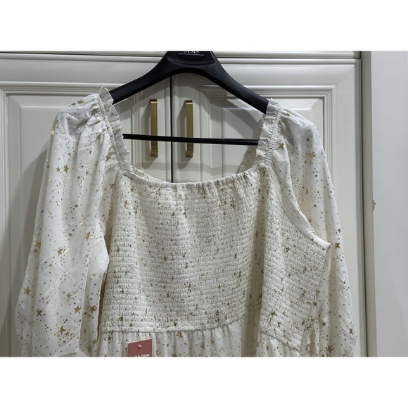 Ivy City Co Women's Midsummer Nights Dress  Stars Size 5X White - Picture 5 of 16